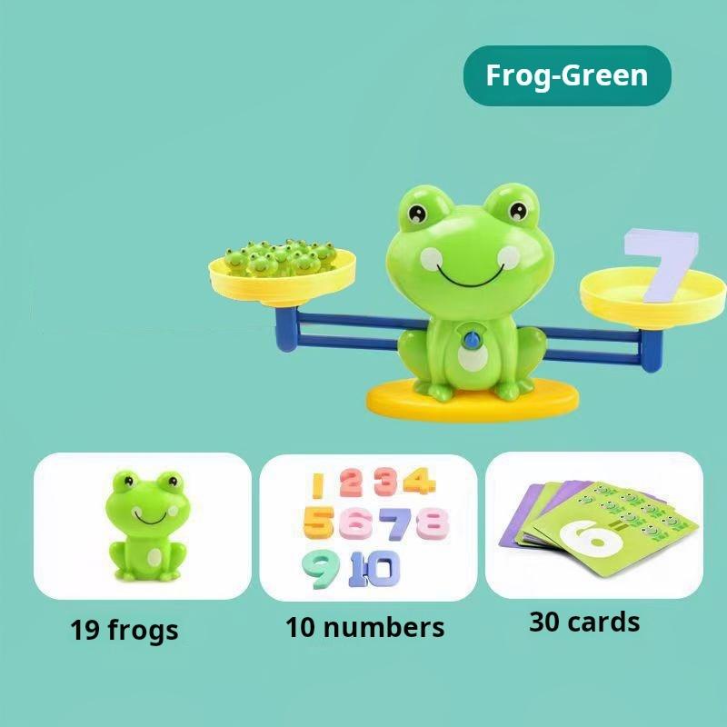 Frog Math Balance Scale Educational Toy for Kids Number Learning And Counting Montessori Interactive Toy for Ages 3-6