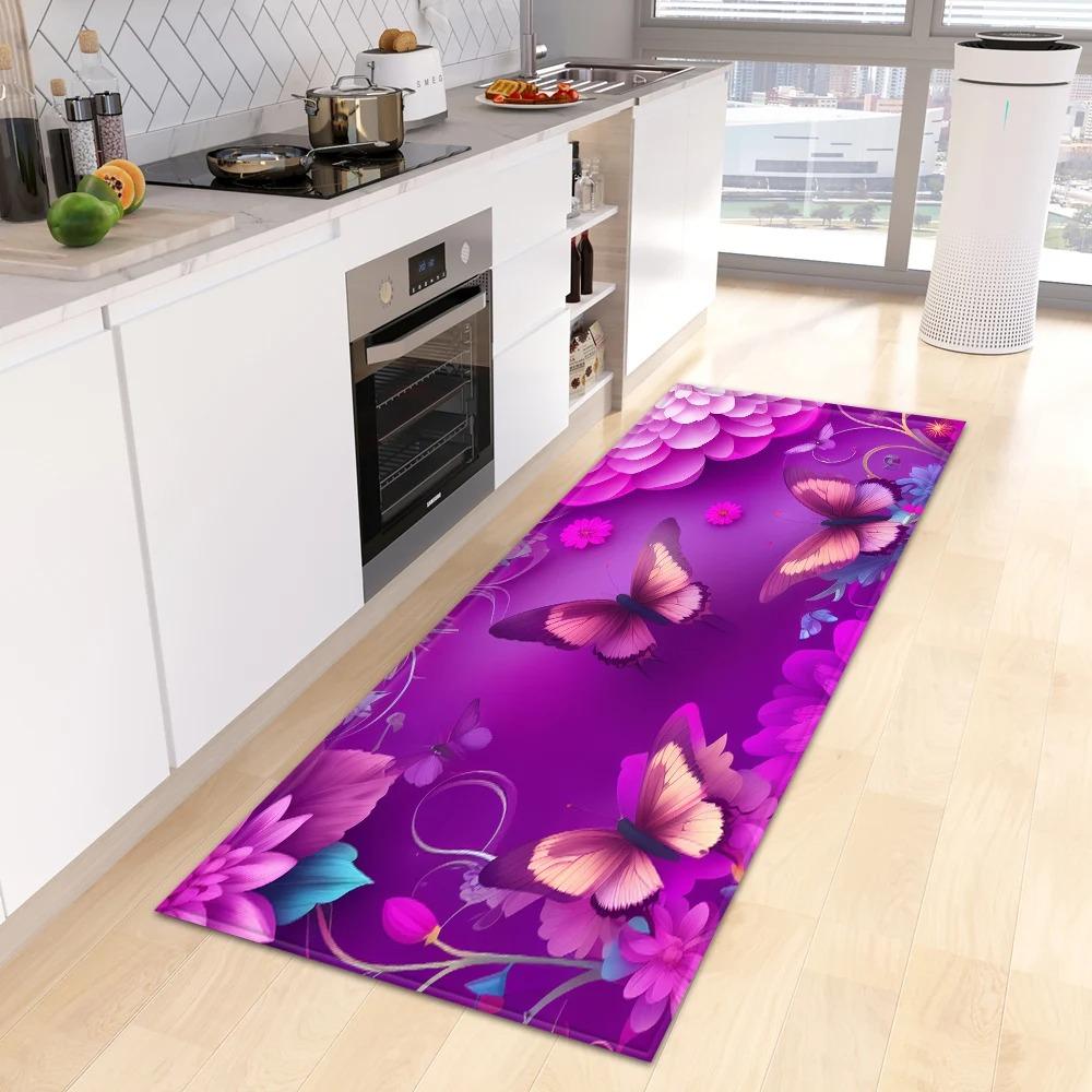 Schöne Blume Retro Muster Haus Küche Bodenmatte Tür Vorne Dekoration Bodenmatte