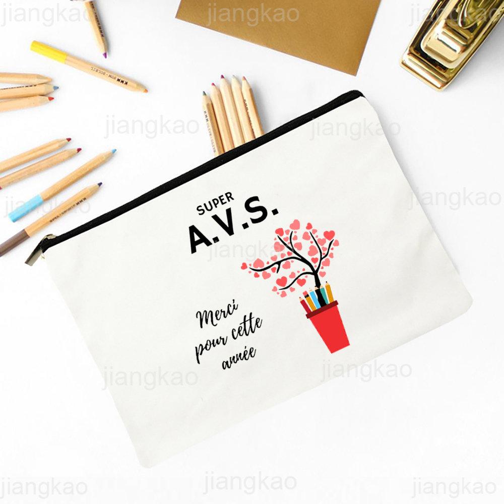 Super AVS Printed Makeup Bag Women Travel Neceser Cosmetic Zipper Pouch Travel Toiletry Organizer School Pencil Bags AVS Gifts
