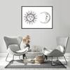 Obraz plakat w ramie 43x33 cm słońce księżyc p891