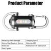 Mini Portable Keychain Flashlight Multifunction COB Work Light 6 Modes Emergency Rechargeable Light for Walking Searching Hiking