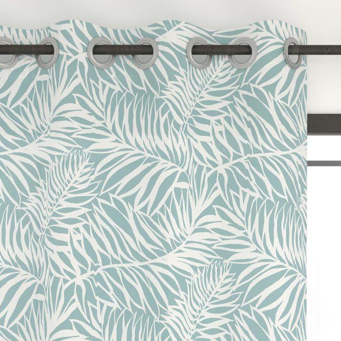 Rideau à oeillets imprimé en polycoton 135x250 cm GUYANE, par Soleil d'Ocre