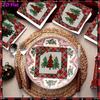 20pcs Disposable Napkins with Christmas Collection Pattern Print for Wedding,Parties,and Daily Use for Thanksgiving Fall Christmas Table Decoration