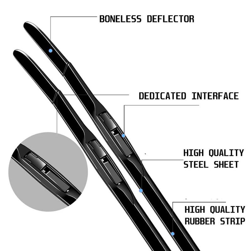 Rubber Wiper Blades For Mazda 6 GH 2008 2009 2010 2011 2012 Front Windscree Windshield Wipers Car Accessories Styling Stickers