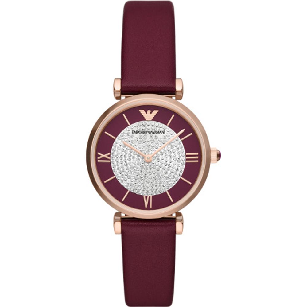 Emporio Armani Gianni T-Bar Purple Leather Ladies Quartz Watch AR11487 фиолетовый