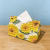 Sunflower Landscape Tissue Box Holder for Home, Dining Table, and Car