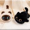 Soft Big Eyes Cat Plush Toy Cute Siamese Cat  Plush Doll Simulation Cat Plush Doll  Birthday Gift