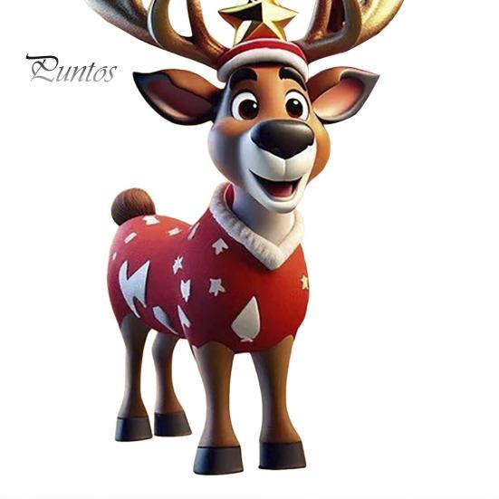 Colgante de ciervo navideño de acrílico 2D, adorno colgante de reno plano, gorro de Papá Noel de dibujos animados, colgante de reno para decoración del árbol de Navidad del hogar