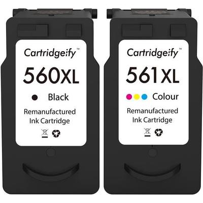 560XL 561XL Cartucho Compatible con Canon PG560 CL-561 XL Cartuchos de tinta Multipack, para PIXMA TS5350 TS5352 TS7450 TS7451 T
