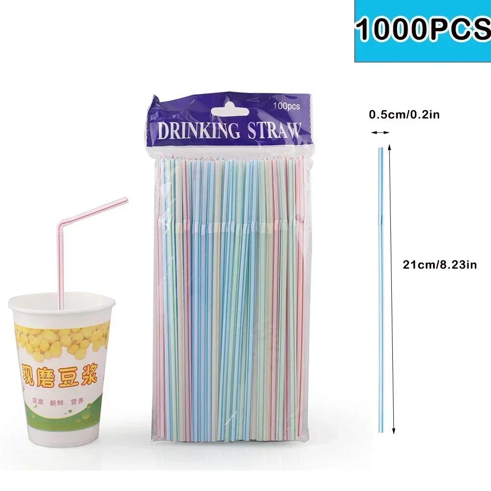 100-10000Pcs Multicolor Drinking Straws rietjes Milk Tea Bar Party Wedding Kitchen Home Accessories Beverage Straw Wholesale