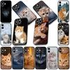 Soft Cover for Samsung Galaxy S25 S24 S23 FE Plus Ultra S7 Edge A16 A15 5G S25+ Coque Phone Case Meow Eyes Kitten Cat