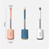 Brosse de Toilette en Silicone Murale Ménage Salle de Bain Brosse Nettoyage Sans Angle Mort Brosse Douce