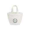 INS Style Canvas Bag - Smiling Face Student Tote with Custom Logo