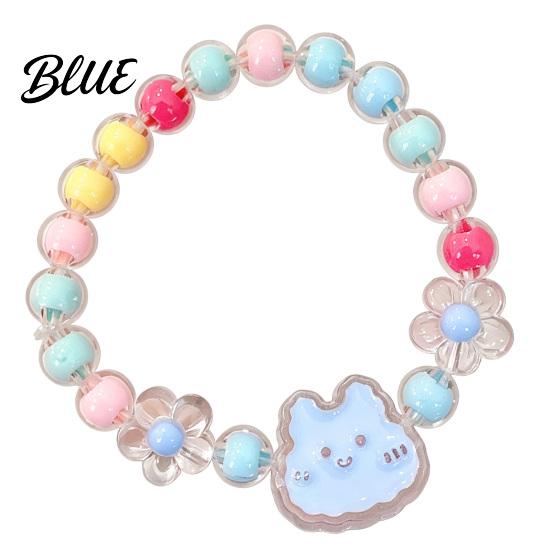 Toddler Safe Bead Bracelet for Kids Macaron Color Beads Elastic