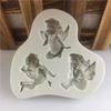 1 Pcs Baby Angel Shaped Silicone Mold Cake Decoration Boy Fondant Cookies Tools 3D Silicone Candy Mold (color Random)