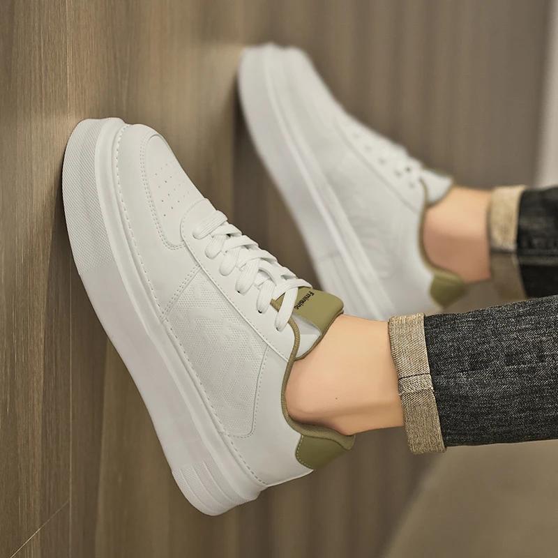 Skateboard White Shoes Loafers Non-Slip Soft and Comfortable Men's Sneakers Wear-resistant Sports and Leisure Shoes for Men