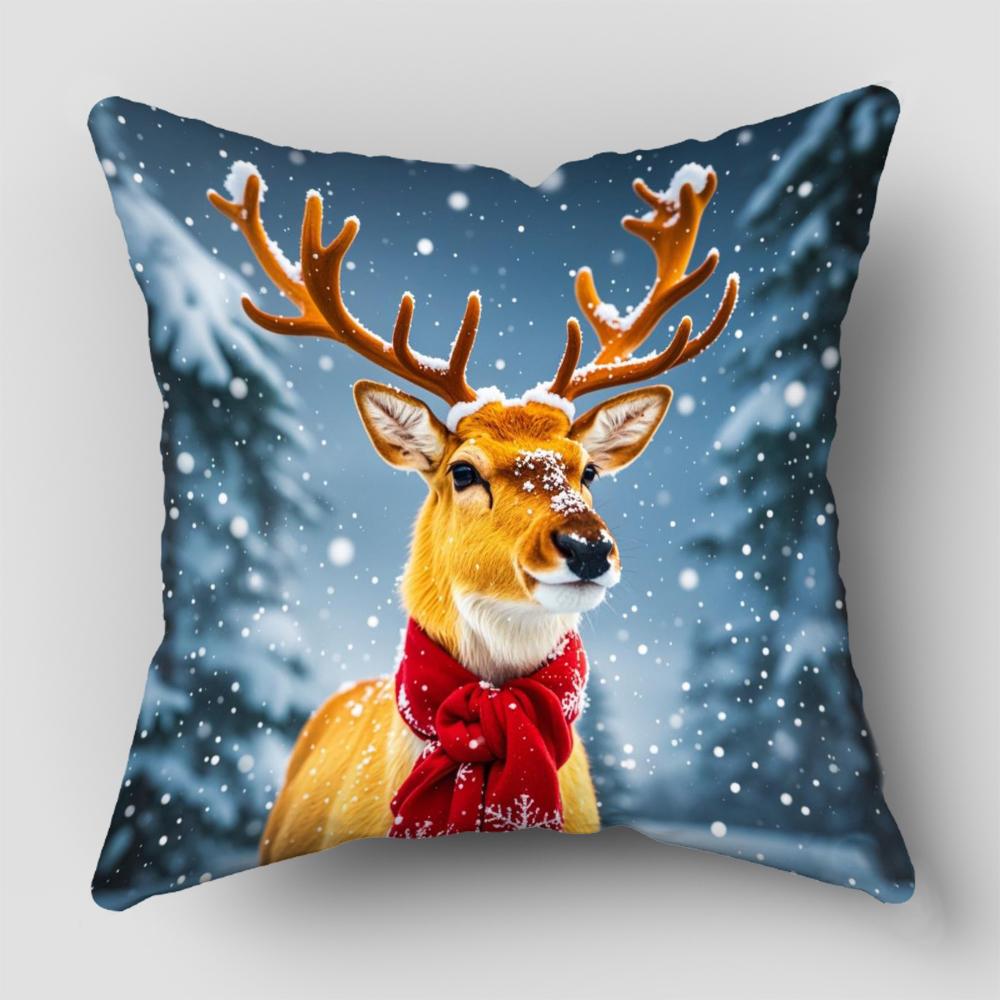 pc Pillow Case Christmas Animals Cushion Cover Throw Pillow Case Sofa Home Decorative Pillows Cover