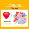 50pcs of 25.4 Cm Macaron Heart Balloons, Colorful Designs for Weddings, Birthdays, New Year, Valentine'S Day, And Festive Party Decorations