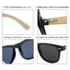 New Large Frame Bamboo Temple Polarized Sunglasses Classic Rivet Vintage UV Protection Shades Bamboo Wood Glasses