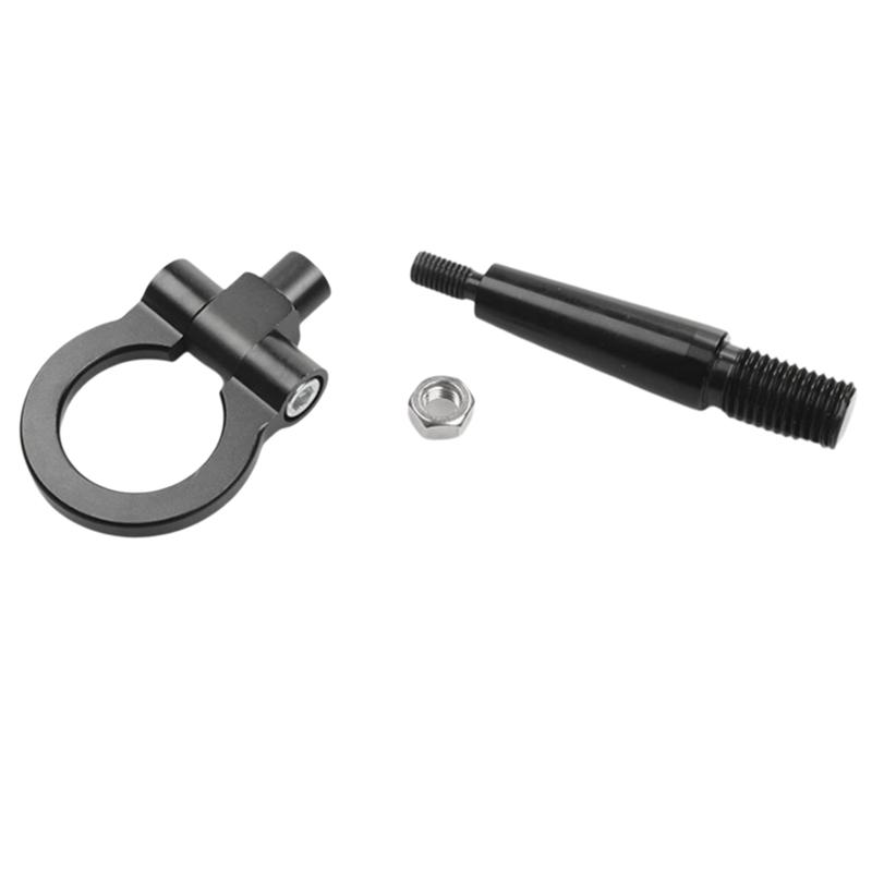 For Mitsubishi Lancer Compatible Car Front Rear Bumper Tow Hook Folding Screw Ring Mounting Set