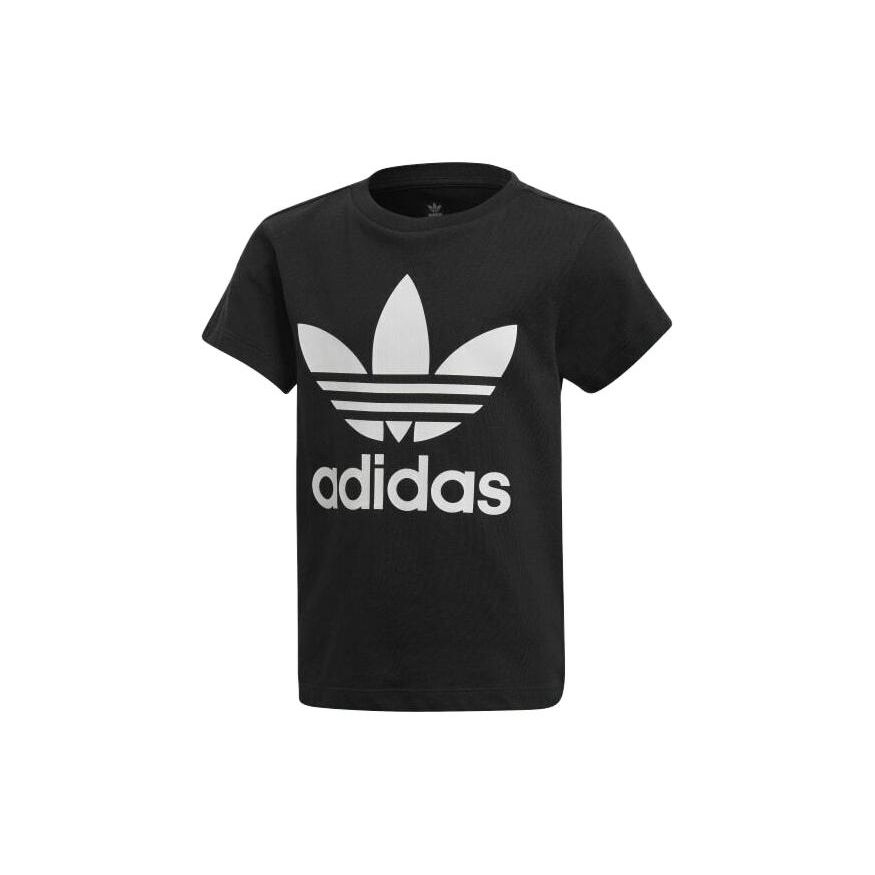 

Adidas Футболка с круглым вырезом и короткими рукавами с принтом алфавита, детские топы, черный DV2858