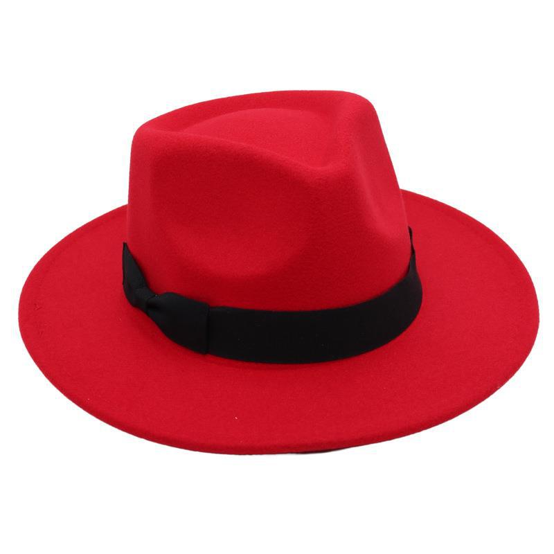 Zylinderhut Shanghai Beach Jazzhut Herren- und Damenhut im ausländischen Stil Filzhut Temperament Imitat Wollhut Chinesischer Stil Tide