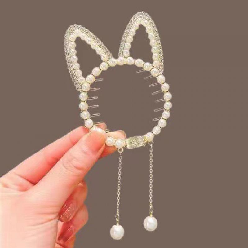 Women's Tassel Rhinestone Hair Clip Exquisite Glitter Maruko Headband Hair Clip  Valentine's Day Gift For Girlfriend Wife