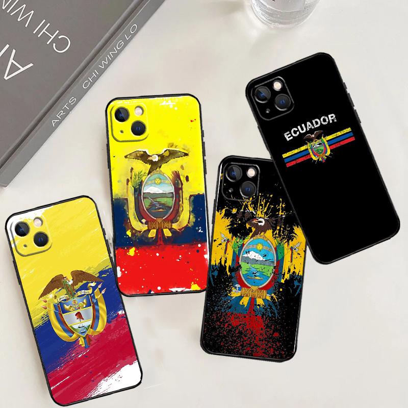 Ecuador Flag Phone Case For iPhone 15 16 14 Plus 13 12 Mini 11 Pro Max X XR XS Max 7 8 Back Cover