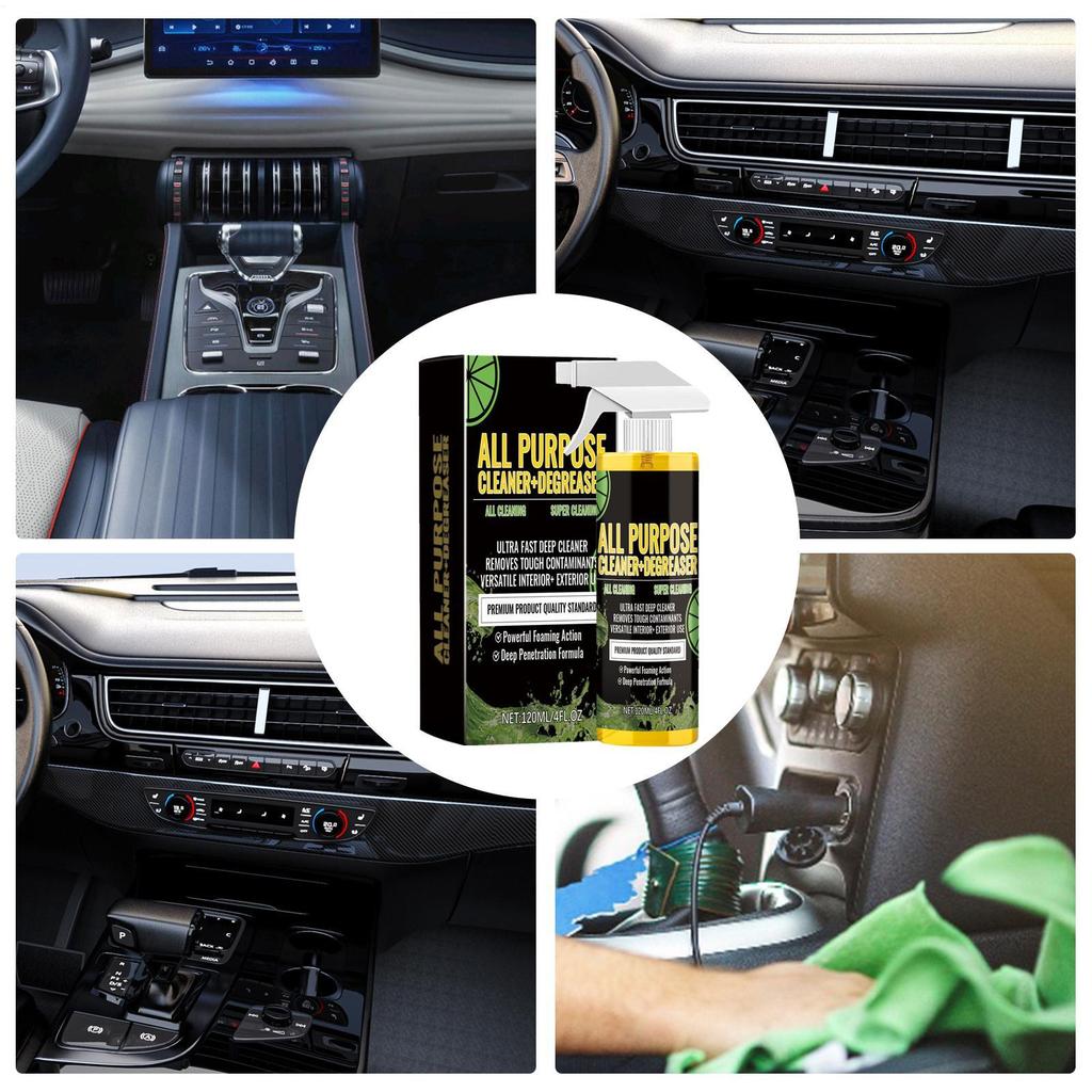 Interior Detailer Spray 120ml Degreaser Spray Truck Degreaser For Interior Leather Carpet Upholstery Glass Fabric Trim Truck Car