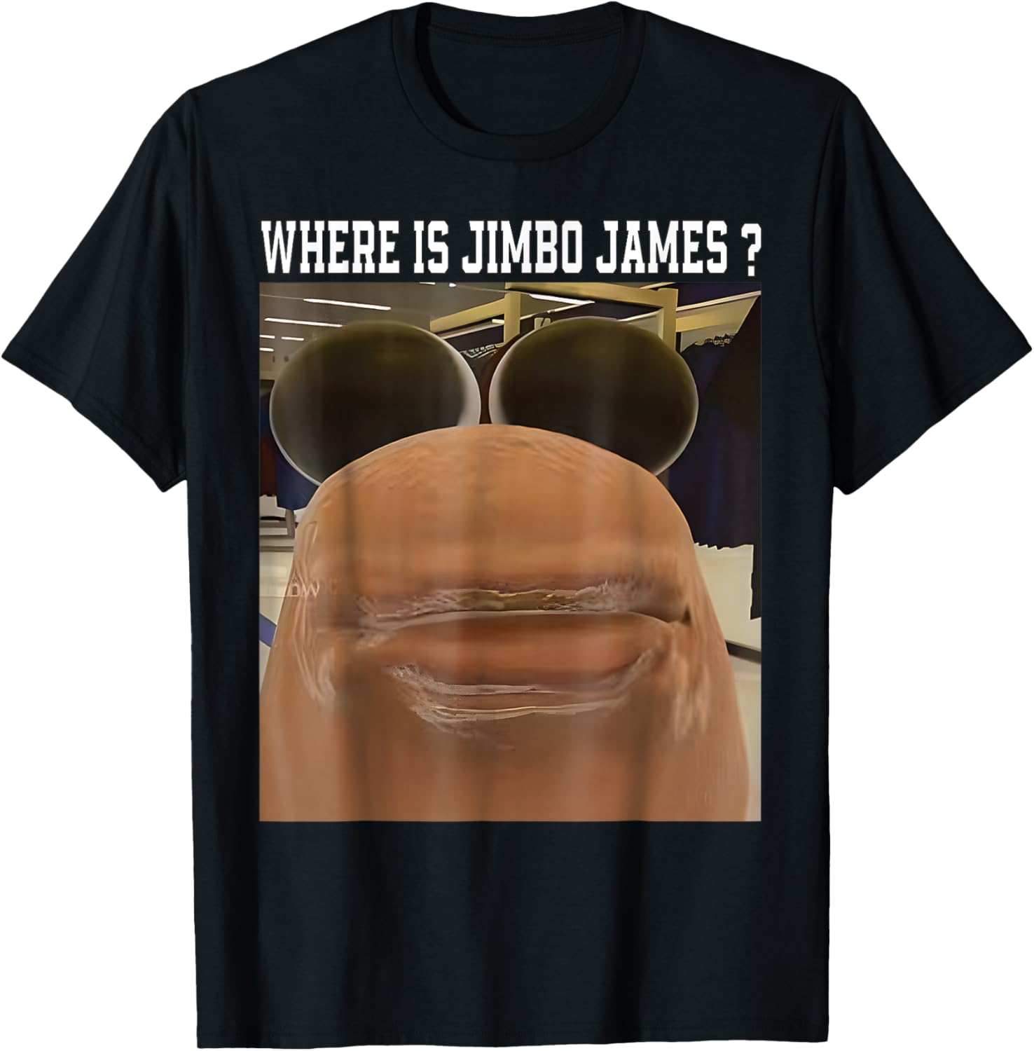Marcus The Worm Where Is Jimbo James Meme TShirt MenWomen Black Fashion Casual ShortSleeved Streetwear S