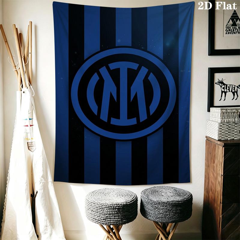 Inter Milan Emblem Wallpaper Threepiece Set 1 Duvet Cover 2 Pillowcase Without Core Duvet Cover And Pillowcase Christmas Birthday Gift