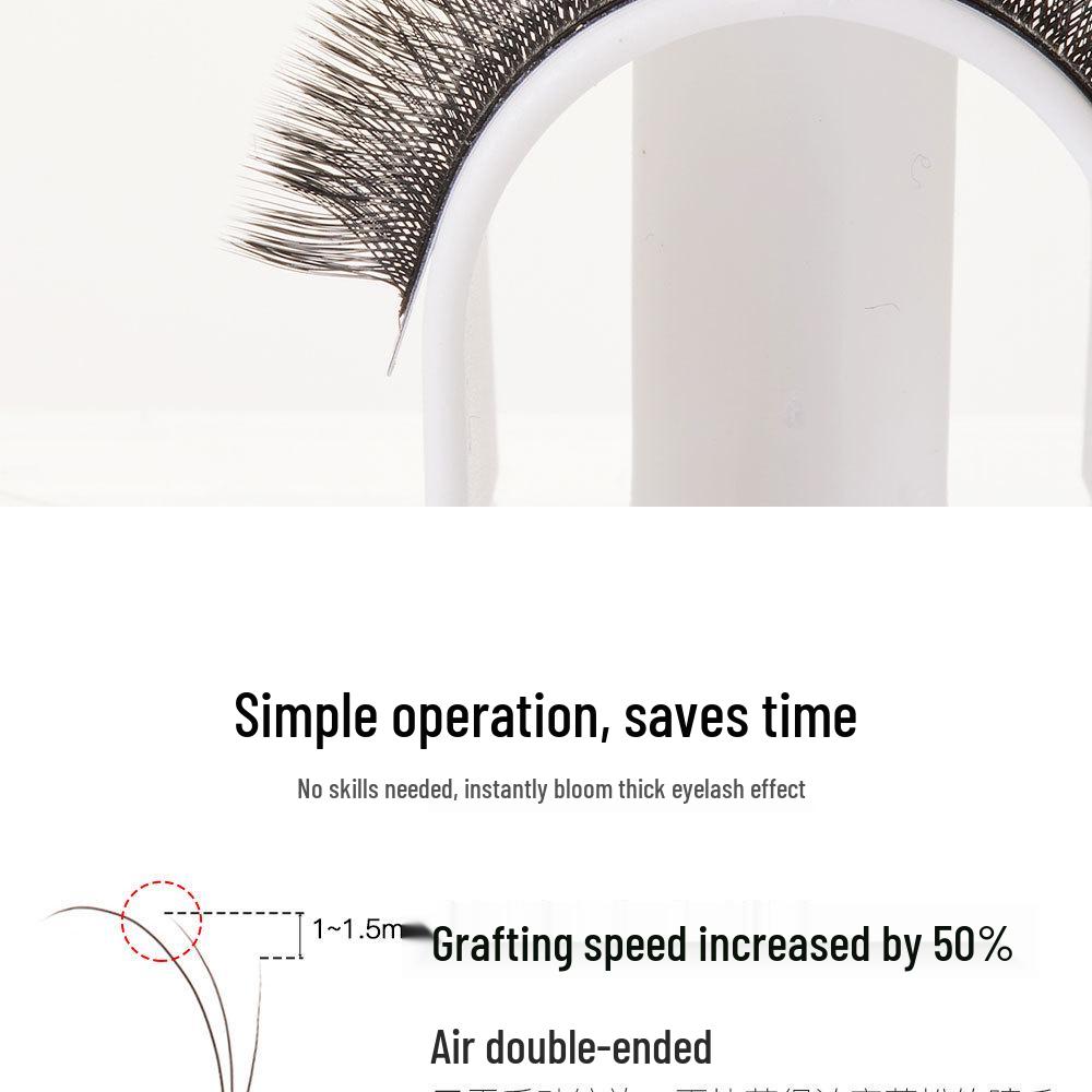 DeceMars Slanted Three-Leaf Clover Fox-Eye Eyelash Extensions - Seamless, Rootless Blooming for Salon-Quality Grafting.