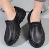 Fashion Chef work shoes four season anti slip and oil resistant business casual chef shoes simple fashion lightweight men's leather shoe