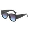 New Versatile Square Glasses European And American Personality Trend Cat Eye Sunglasses Fashion Plaid Wide Leg Sunglasses