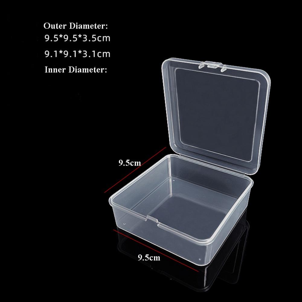 Square Jewelry Beads Container Plastic Sundries Organizer Small Items Case  Packing Boxes