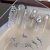 High Shine 3D Butterfly Zirconia Bow Nail Decorations