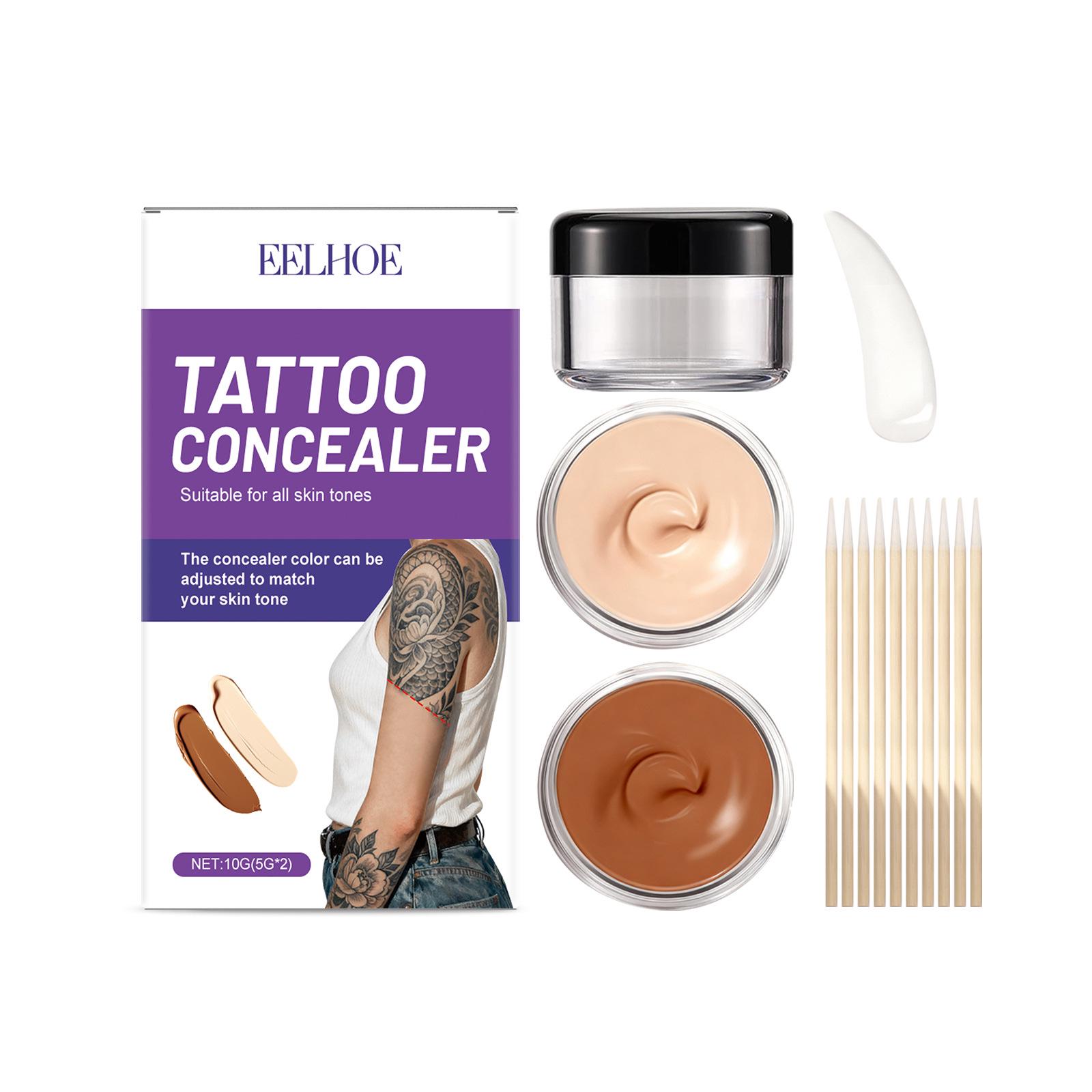 EELHOE Two-Color Tattoo Concealer Set - Portable Daily Coverage for Body and Makeup.