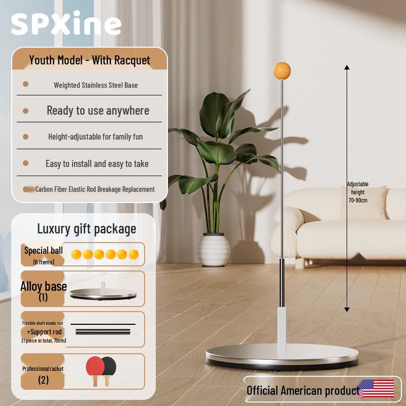 Children's Indoor Table Tennis Rebound Trainer for Solo Practice