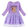 Korean Style Sparkling Rainbow Star Princess Dress for Girls - Short Sleeve Summer & Long Sleeve Spring/Autumn Styles Available