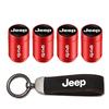 Car Tire Wheel Valve Caps Cover/Car Key Chain Ring Keychain For Jeep Wrangler Grand Cherokee Avenger Compass Wagoneer Gladiator AMR1