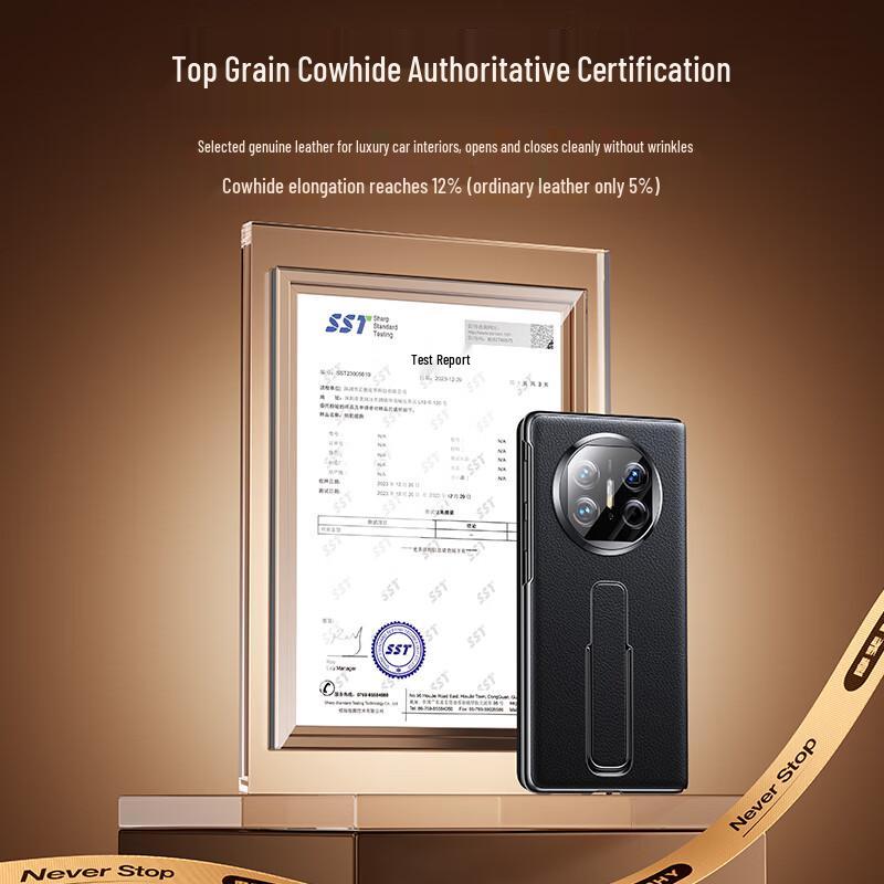 MOFI Huawei Mate X5 Genuine Leather Magnetic Flip Case with Invisible Wrist Strap