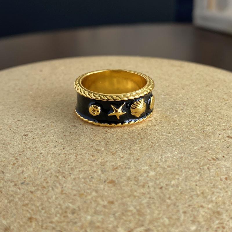 

Кольцо Thalassa Starfish с медной эмалью, коллекция осень/зима, многоцветный дизайн Size 8