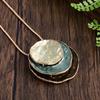 New Vintage Irregular Earring Necklace Circular Pendants Layered Aesthetic Decoration Choker Trend Elegant Jewelry Set for Women