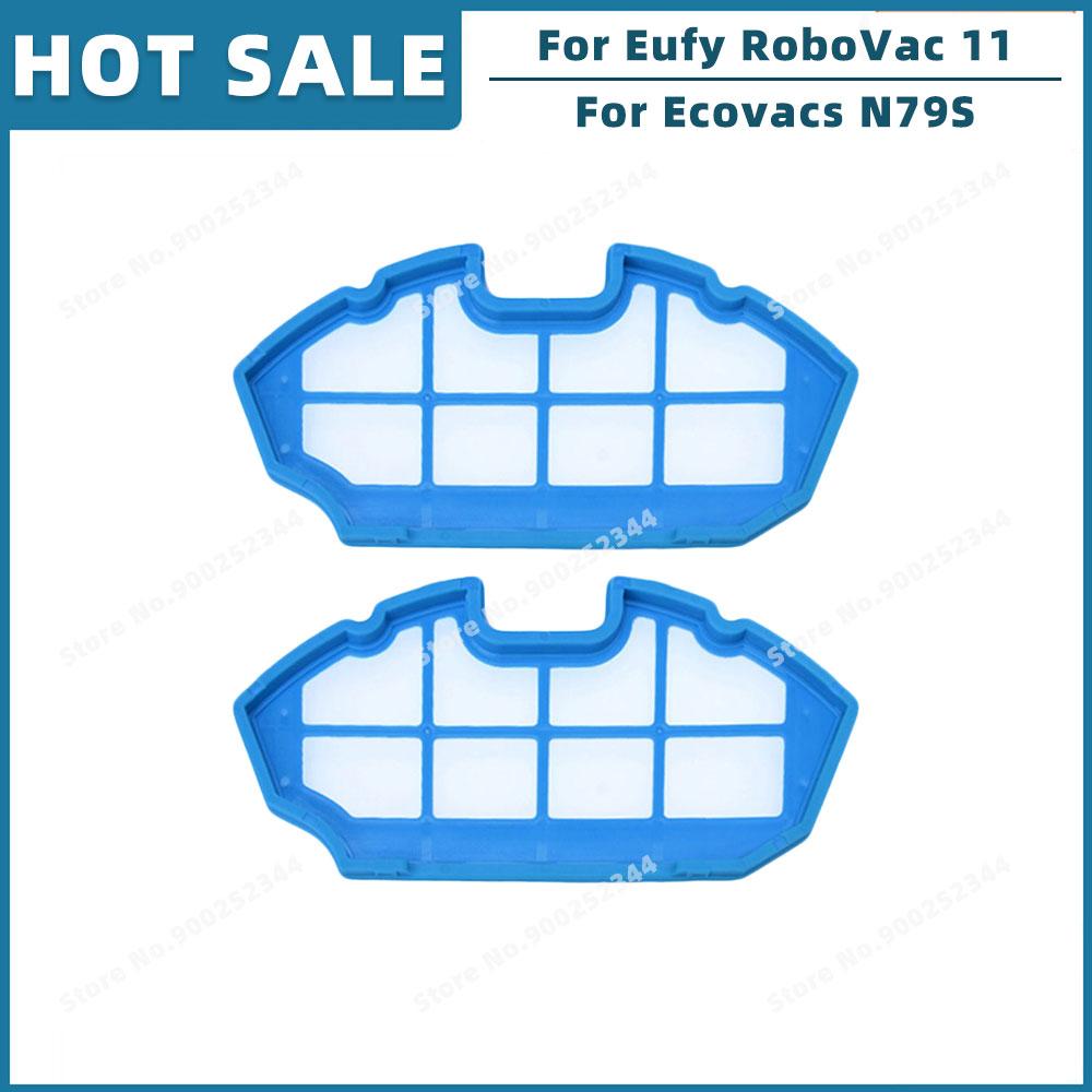 Compatible For ( Eufy RoboVac 11 11C, Cecotec Conga Excellence 990, Ecovacs N79S ) Replacement Parts Main Side Brush Hepa Filter