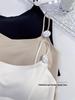 Women's Ice Silk Seamless Camisole Bra with Chest Pad and Back Support
