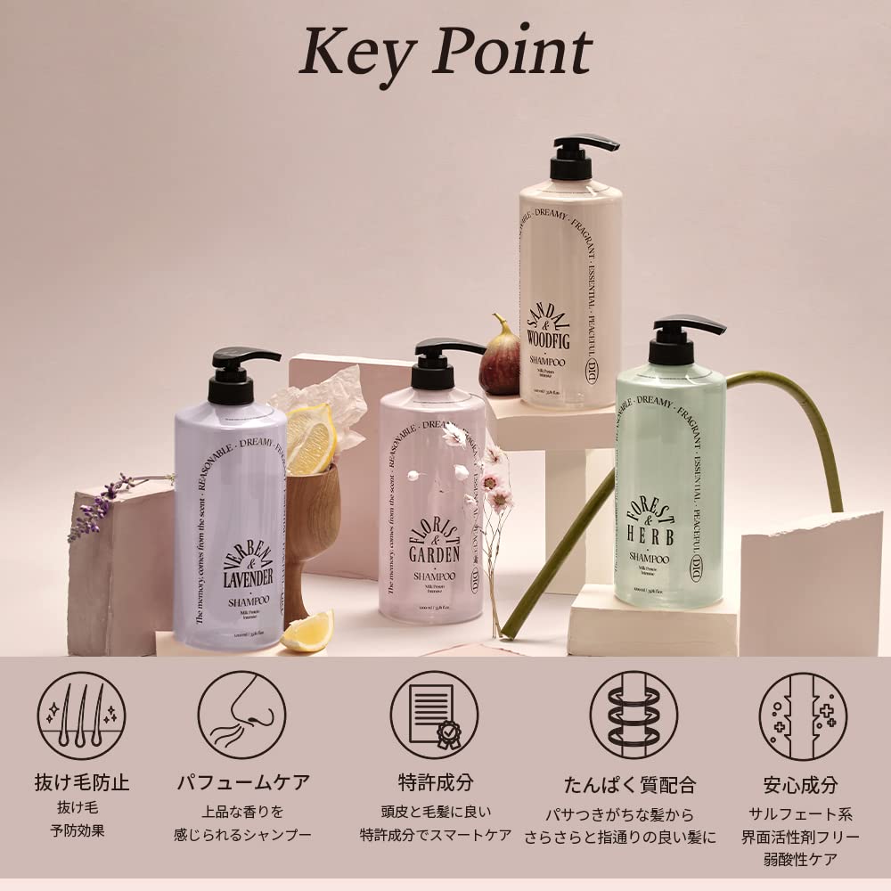odiD Milk Protein Intensive Shampoo 500ml Perfumed Damage Scalp Smooth (Sandalwood Fig) Shampoo, Care, Care, Hair, All-in-One