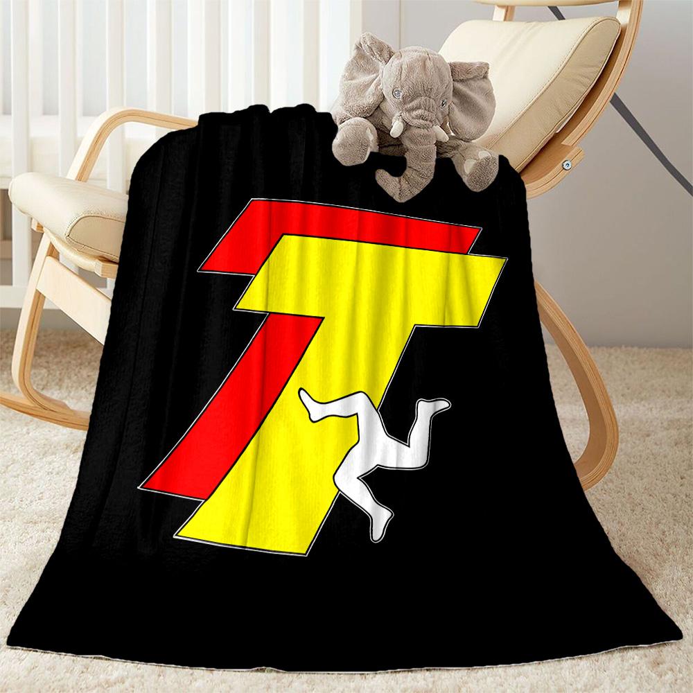 Isle Of Man Tt Race Flannel Blanket-Soft and Suitable for Sofas,Beds,Offices,Travel,All Seasons,Great Gift for Holidays and Birthdays.