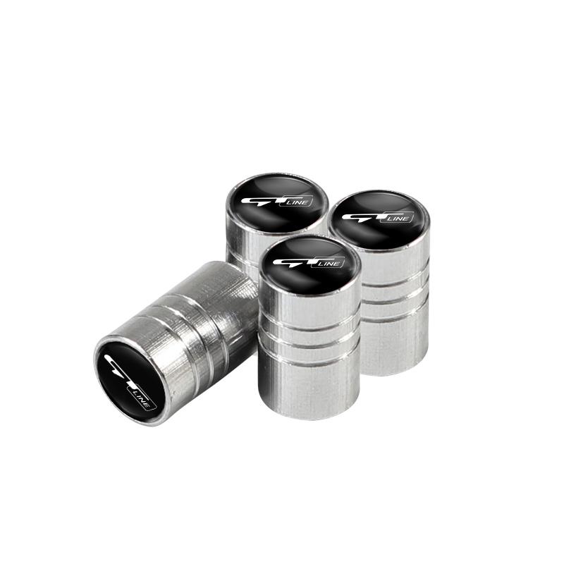 AABIX1 4Pcs Tire Valve Caps Aluminum Car Wheel Stem Air Valve Caps For Kia Picanto GT-Line Ceed Sportage Rio ProCeed Niro Morning Forte