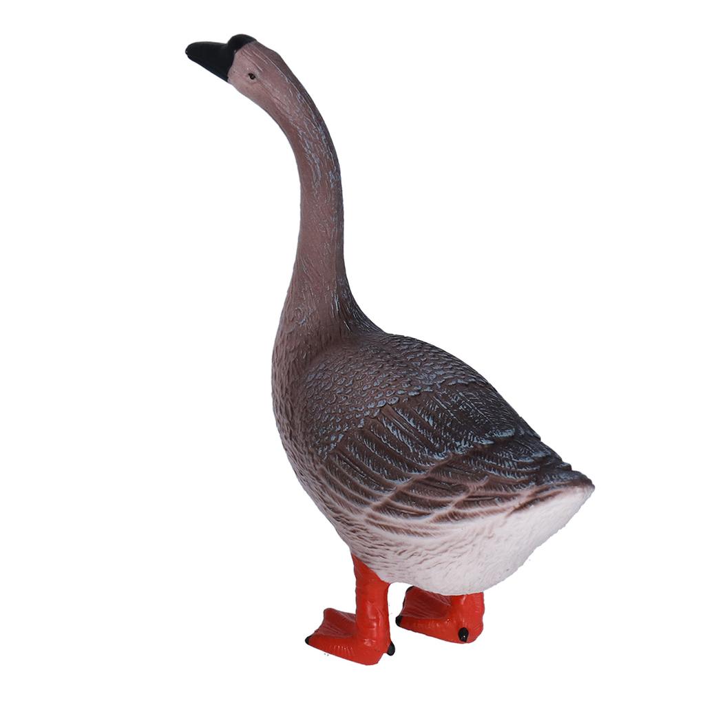 Goose Animal Ornaments Cute Realistic Safe Tasteless Farm Animals Toys Statues for Kids(Grey White )