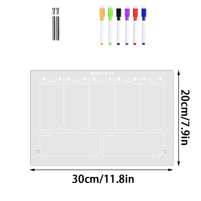 1 Set Office Three-dimensional Notepad Message Board Memo Writing Board Acrylic Weekly Planner